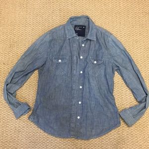 Denim color button down